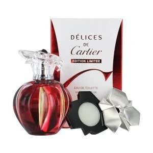  DELICES DE CARTIER by Cartier (WOMEN) SET EDT SPRAY 1.7 OZ 