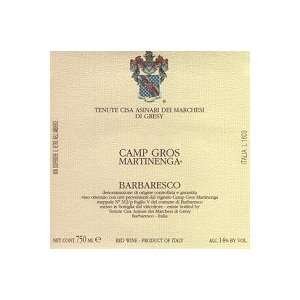  Marchesi Di Gresy Barbaresco Camp Gros 2004 750ML Grocery 