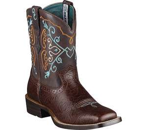   Womens 10004812 Rodeobaby Brown Turquoise Cowboy Western Boots 6 M