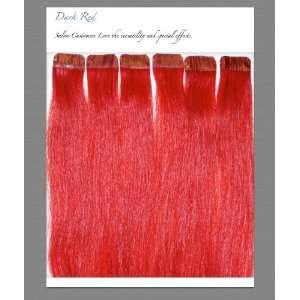  Dark Red Clip on Hair Extensions Beauty