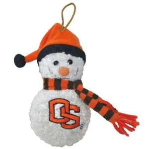 Oregon State Beavers OSU NCAA Plush Snowman Ornament  