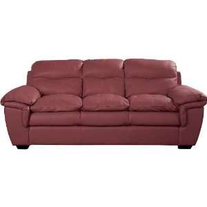  Rozzano Red Leather Sofa
