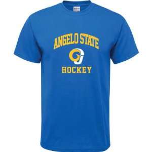  Angelo State Rams Royal Blue Youth Hockey Arch T Shirt 