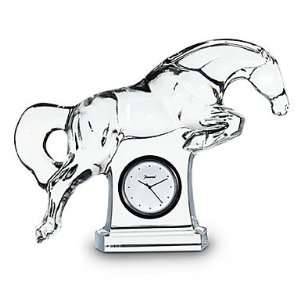  Baccarat Jumping Horse Clock 4 3/4