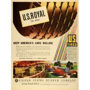  1945 Ad United States Rubber Co Logo US Royal De Luxe 