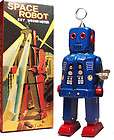 Robot Sparky Windup NEW BLUE Space Tin Toy
