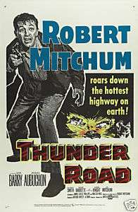 Thunder road Robert Mitchum Vintage movie poster  