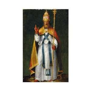  Saint Leo The Great by Bernardino Campi. size 14 inches 