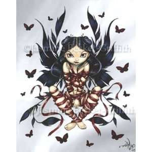 Dark Ribbon Fairy by Jasmine Becket Griffith 8x10 Ceramic Art Tile 