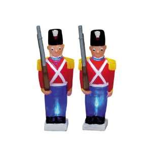  Lemax Christmas Village Set of 2 Lighted Toy Soldier 