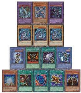 15 YUGIOH CARDS   65 CARD SLEEVES & DECK BOX   1 LOW PRICE