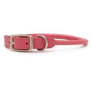   5/8 Rolled Leather Collar in Pink