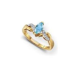  Marquise Aquamarine and Diamond Ring Jewelry