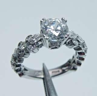 RINA LIMOR Platinum Diamond Engagement Ring Mounting SemiMount Setting 