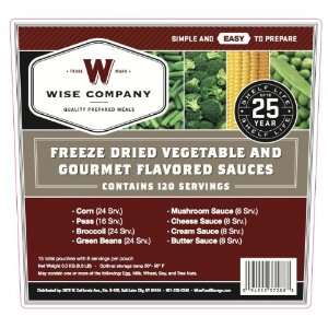  Wise Foods 120 Serving Freeze Dried Vegetable and Gourmet 