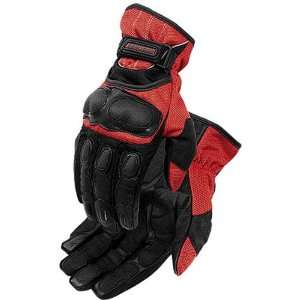 FirstGear Mesh Sport 2.0 Mens Leather Street Motorcycle Gloves   Red 