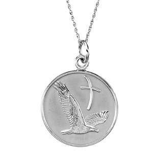   Sterling 20X20 Mm Overcoming Difficulties Comfort Wear Pendant Only