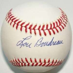 Lou Boudreau Signed Ball   AL NM MT RED SOX   Autographed Baseballs 
