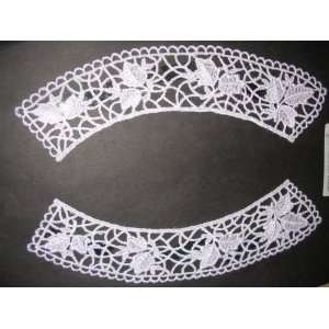  2pcs Venice Lace Leafy Collar in Ivory