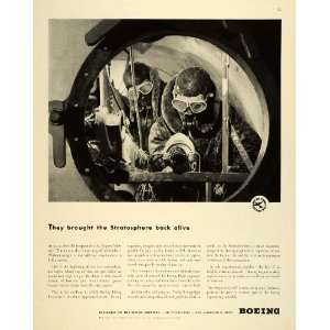  1942 Ad Boeing Military Aircraft World War II Fighter Jet 