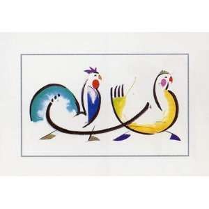  Rooster And Hen    Print