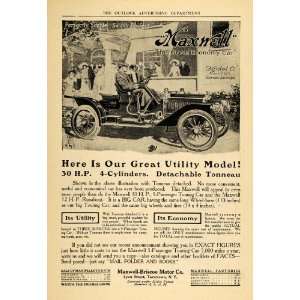 1910 Ad Maxwell Briscoe Motor Cars Model G Automobile   Original Print 