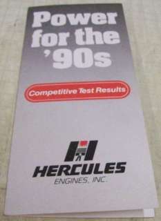 Hercules 1986 E 350 Diesel Engine Sales Brochure  