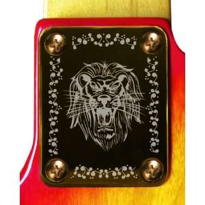  Lion Roar Gold Engraved Neck Plate Musical Instruments