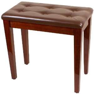  Palatino BP 090 BR Leather Padded Piano Bench, Brown 