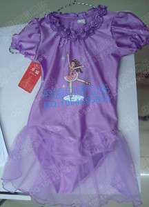 Disney Princesses Ballet Leotard Tutu Dance Dress 4 8Y  