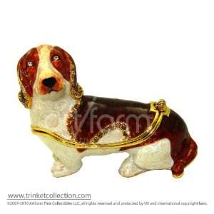   Purebred Dog Handmade Jeweled Metal & Enamel Trinket Box Toys & Games