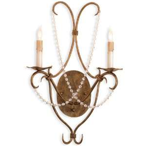  Currey & Company 5880 Crystal Light 2 Light Sconces in 