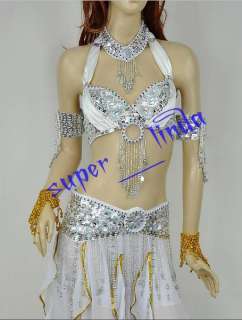 High Quality Belly Dance Costume 2 pics Set of bra&belt 11 colours