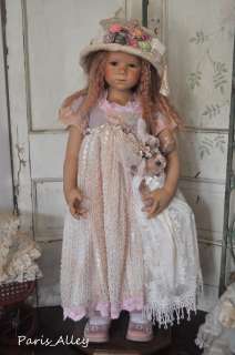 Pebble Beach~French Lace Dress, Teddy Bear & Hat Set 4 HIMSTEDT Doll 