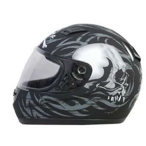   Helmets Shadow Dull Black Skulls Full Face Helmet