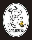 Snoopy Got Jesus Decal, Sticker 5 1 2 50a items in Decals and Signs 
