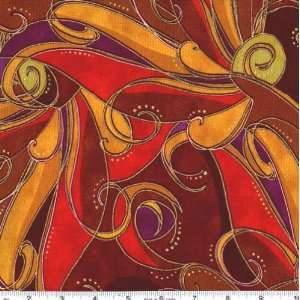  45 Wide Deco Park Paisley Autumn Fabric By The Yard 