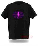   hip hop Music Sound Activated Equalizer EL LED T Shirt #01 24  