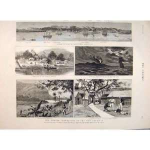   Ships French Occupation Hebrides Islands Print 1887