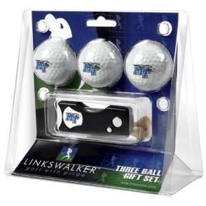  Middle Tennessee State Blue Raiders NCAA 3 Golf Ball Gift 