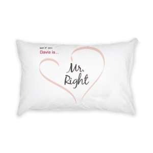  Mr. and Mrs. Right Personalized Pillowcase Set 2 pcs