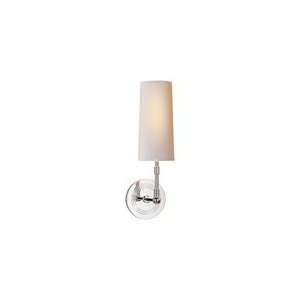 Thomas OBrien Ziyi Sconce in Polished Nickel with Natural Paper Shade 