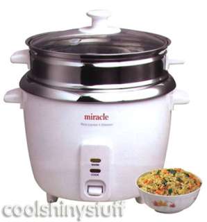 NEW Miracle Exclusives ME81 Stainless Steel Rice Cooker 833304004074 