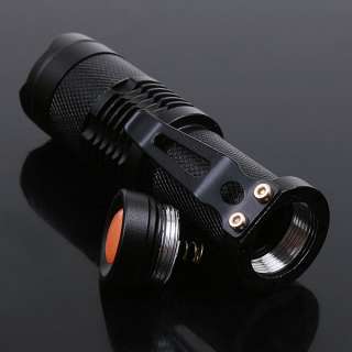 Mini CREE LED Flashlight 3W 300LM Torch Adjustable Focus Zoom Light 