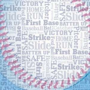 Sports Typography Baseball 12 x 12 Paper Sports 