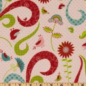   Flannel Garden Plumes Pink Fabric By The Yard Arts, Crafts & Sewing