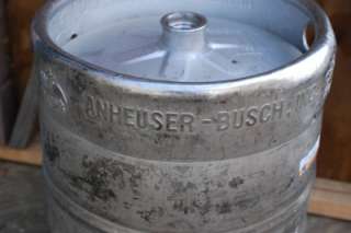   STAINLESS STEEL KEG ANHEUSER BUSCH GREAT FOR HOMEBREW GOOD CONDITION