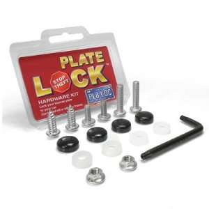   Plate and License Frame Black Lock Screw Hardware Kit Automotive