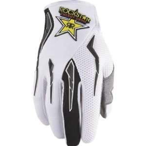  Answer Rockstar Youth Motocross Gloves White/Black Medium 