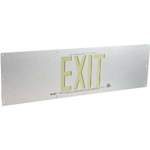   , Silver Color High Performance Photoluminescent EXIT Kick Plate Sign